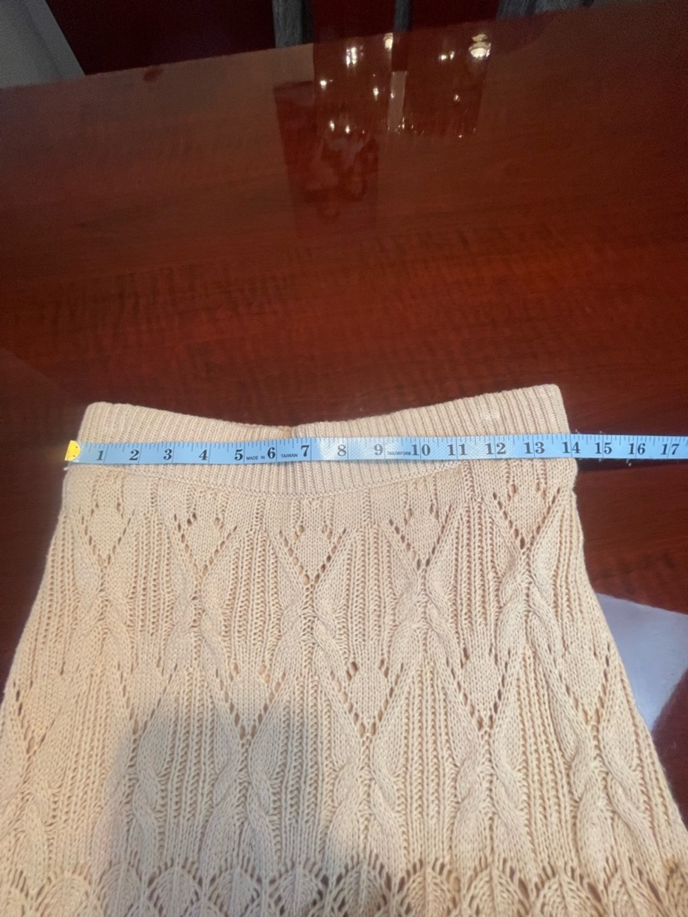 House of Harlow 1960 Cream Crochet Knit Maxi Skirt Size M Coastal Quiet Luxury - Picture 5 of 8
